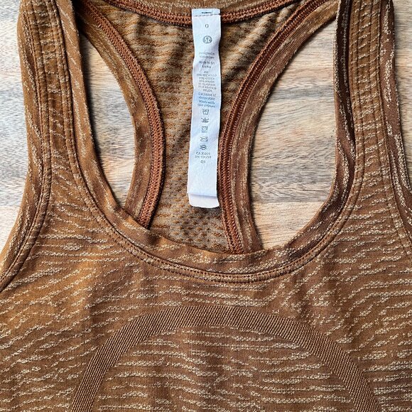 Lululemon Swiftly Tech Racerback Tank Top 2.0 - Copper Brown SIZE 0 - Picture 3 of 9